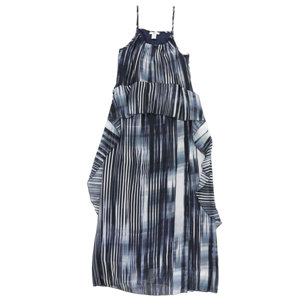 bar III Womens Ruffled Maxi A-line Dress, Blue, S, DM